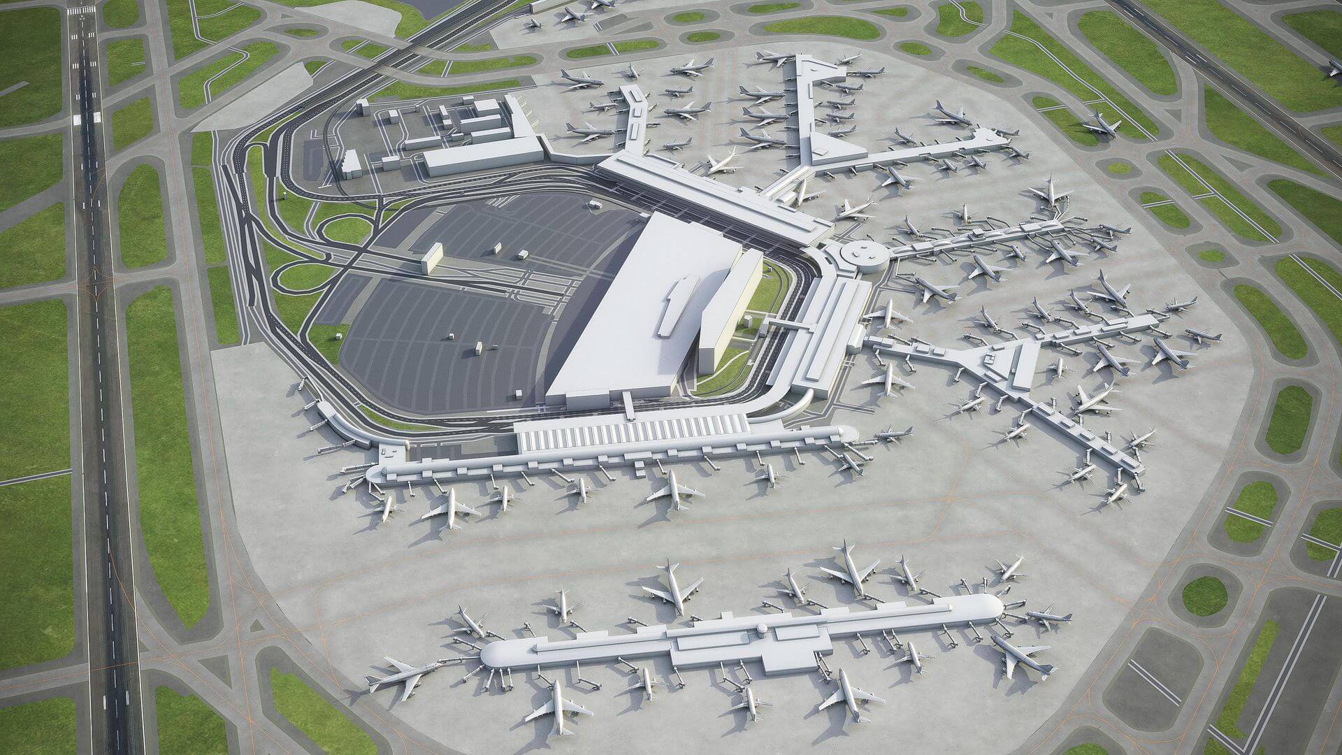 Chicago O Hare International Airport ORD 3D Model By 3dcitymodels Chicago O Hare International Airport ORD 3D Model By 3dcitymodels