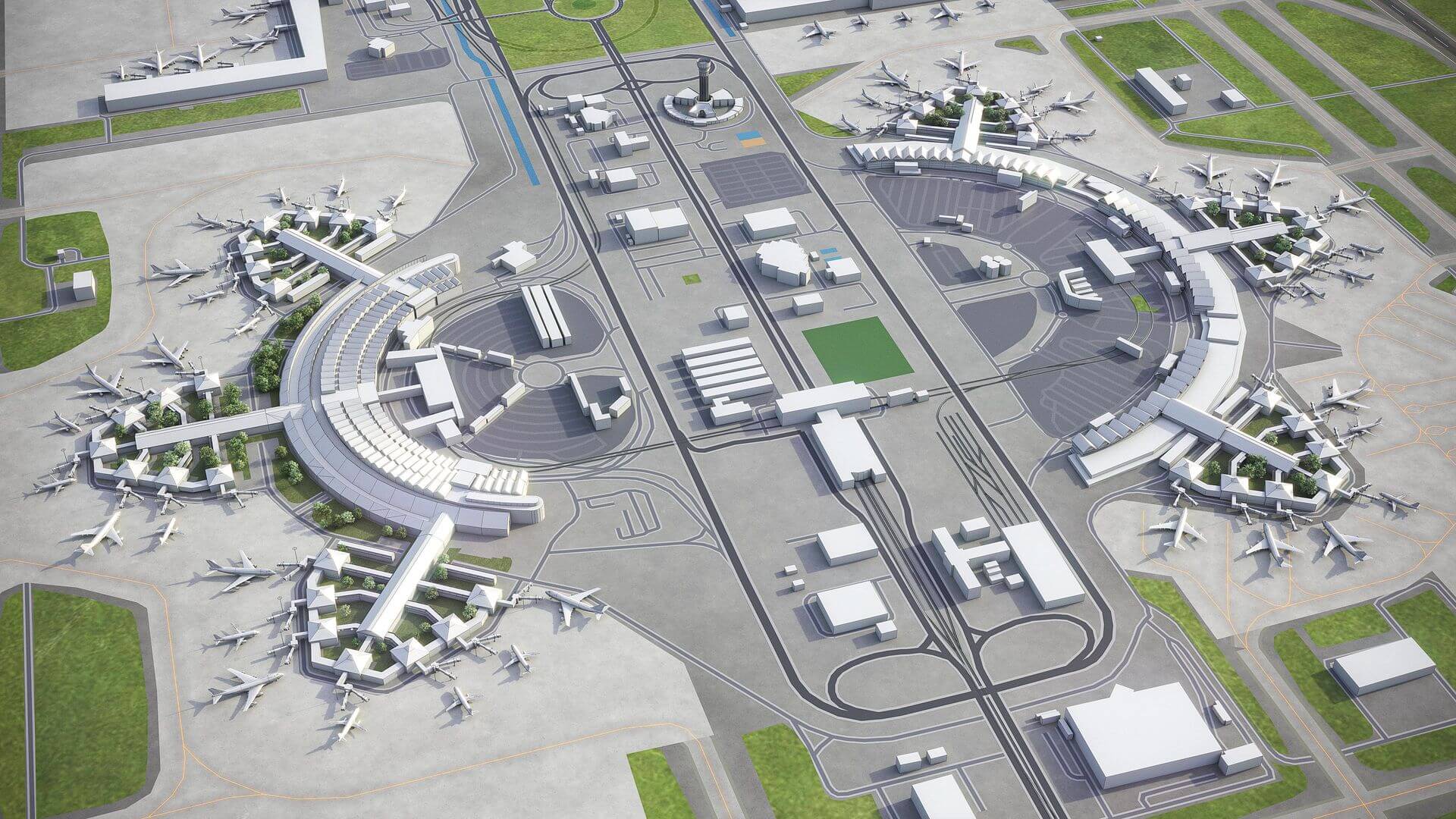 Jakarta SoekarnoHatta International Airport CGK 3D Model by 3dcitymodels