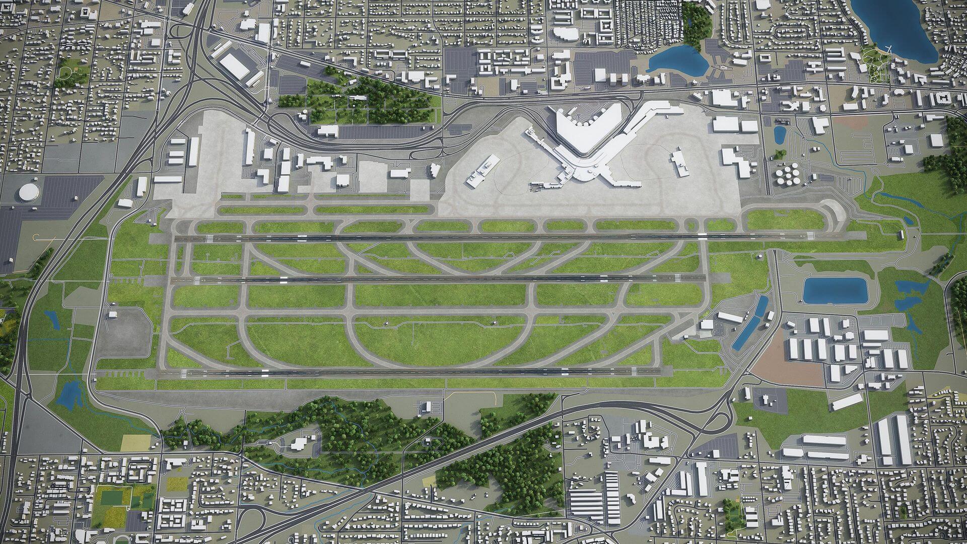Seattle International Airport SEA 3D Model by 3dcitymodels Seattle International Airport SEA 3D Model by 3dcitymodels