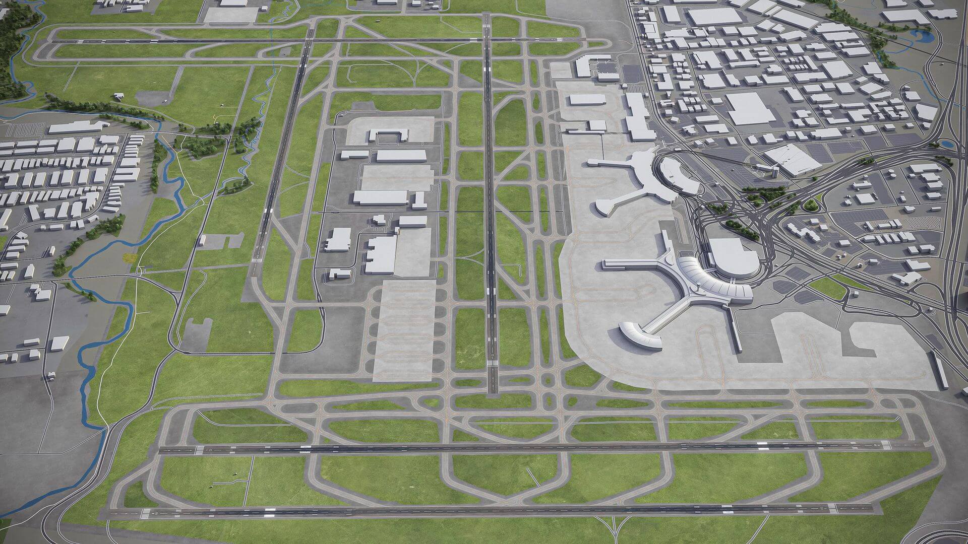 Yyz Toronto Pearson International Airport - YYZ 3D Model by 3dcitymodels