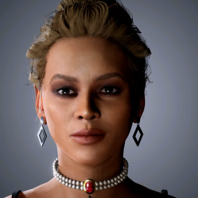 Beyonce Character 3D Model Low-poly 3D model by 3designer94