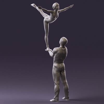 Acrobats (1095) - 3D Model by 3DFarm