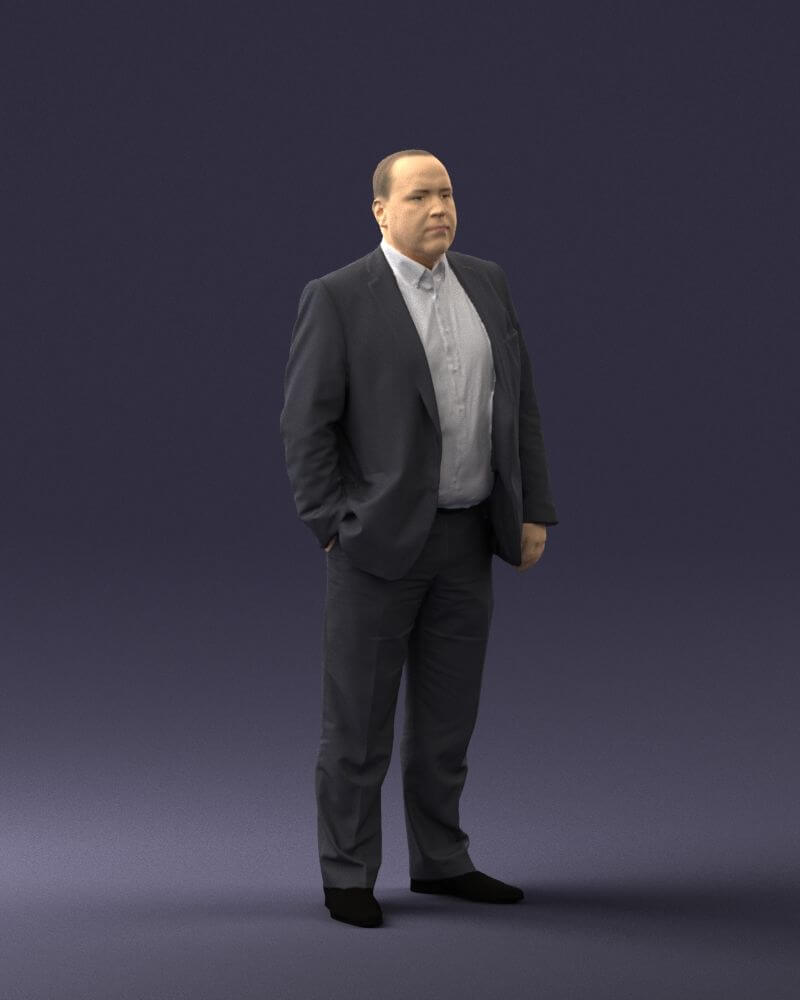 Fat Man Gray Suit 0517 3D Model By 3DFarm fat-man-gray-suit-0517-3d-model-by-3dfarm