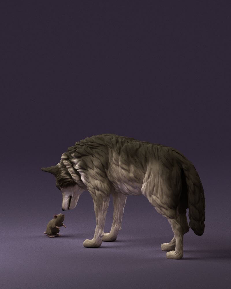 Rat Wolves Wolf and Rat (1065) - 3D Model by 3DFarm