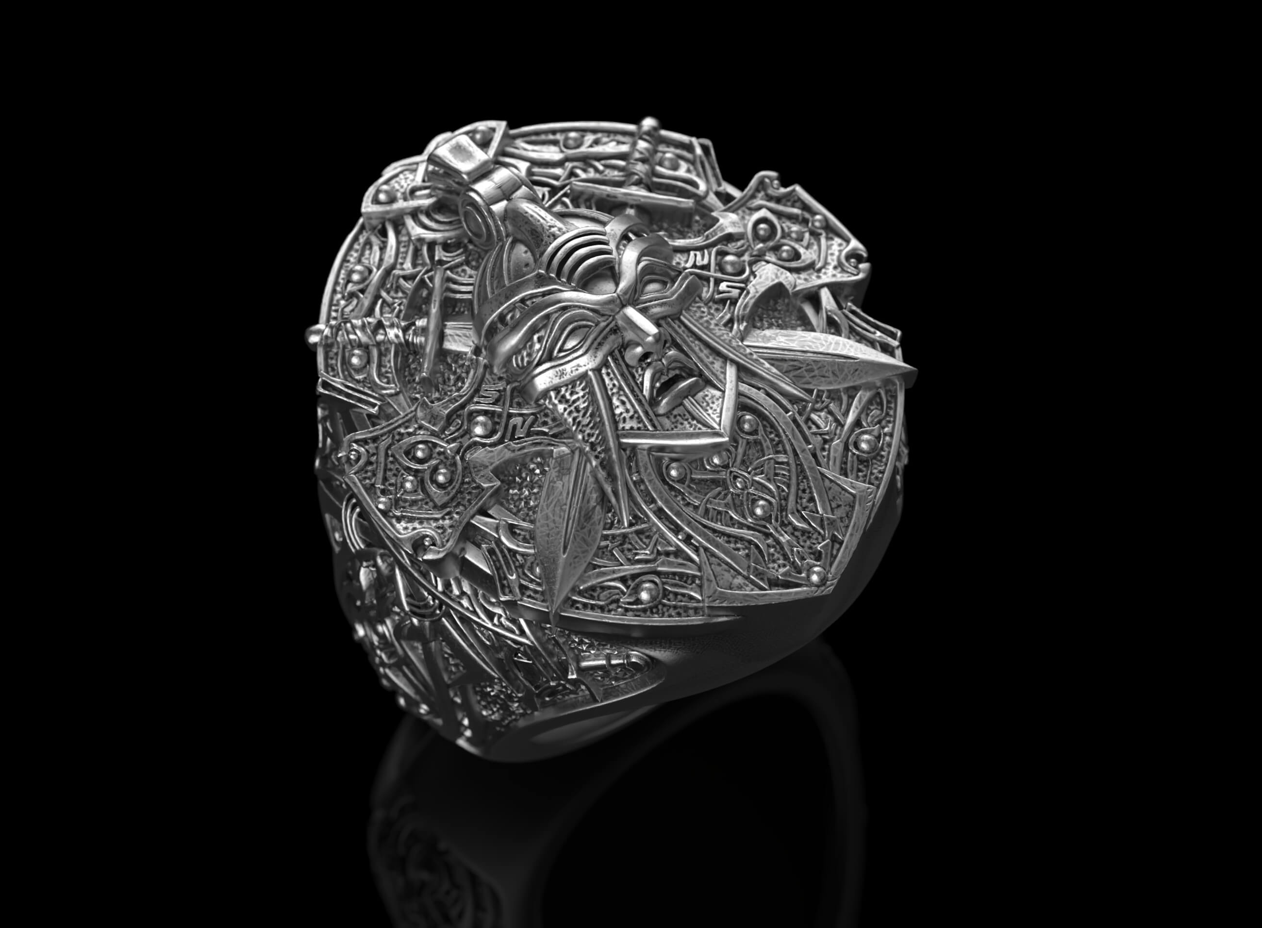 Jewelery Signet Ring With Warrior Roman Legionnaire 0325 - 3D Model by ...