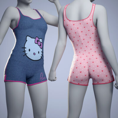 dForce 3D King Cute Shorts for Genesis 9