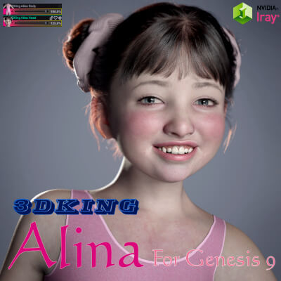 3DKing Alina Character for Genesis 9 by 3DKingX