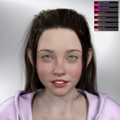 3DKing Amelia Morph  Expressions for Genesis 8 Female by 3DKingX