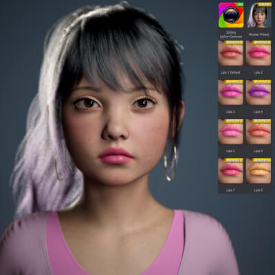 3DKing Carlotta Tween Character for Genesis 9