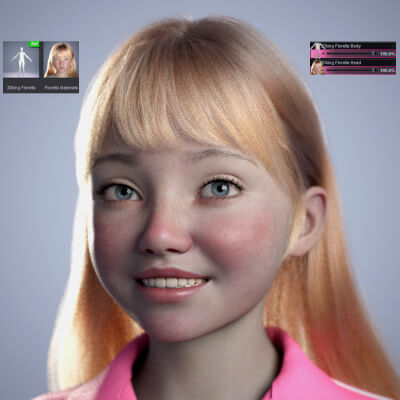 3DKing Fiorella V2 Character for Genesis 9