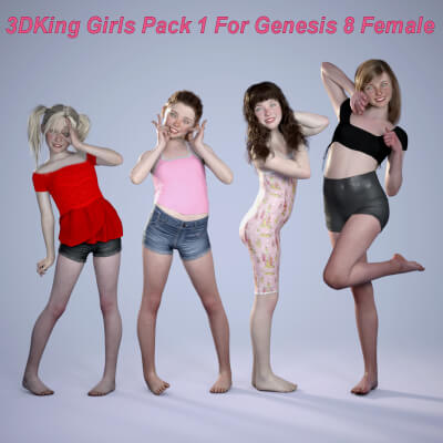 3DKing Girls Pack 1 for Genesis 8 Female