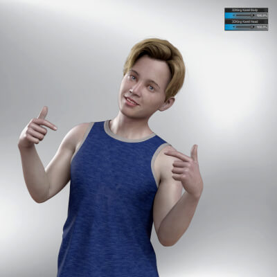 3Dking Kamil Morph for Genesis 8 Male
