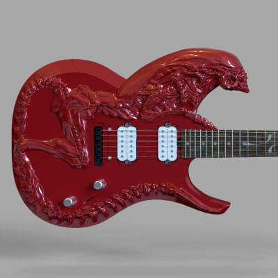 Alien Guitar for CNC Woodworking
