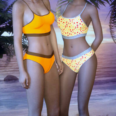 3DL Beach Vibes for Sporty Swim G8F &amp G9F