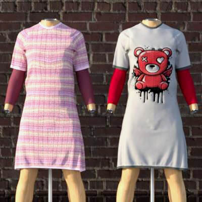 3DL Everyday for dForce Lil Double Sleeve Dress G8F