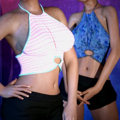 3DL Trend Textures for Ring Crop Top G8F/G9