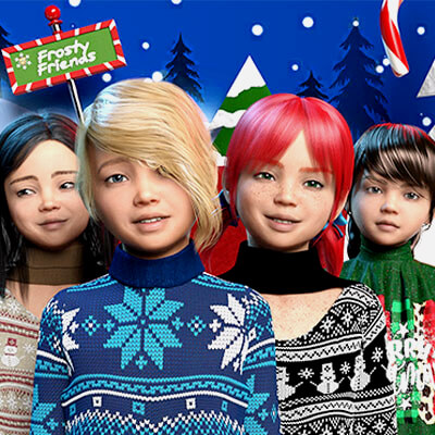 3Dlokis Frosty Friends Bundle