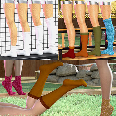 3Dlokis Lots o Socks for G8F Bundle