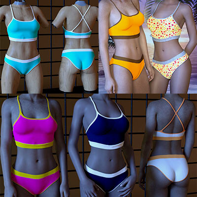 3Dlokis Sporty Swim for G8F Bundle