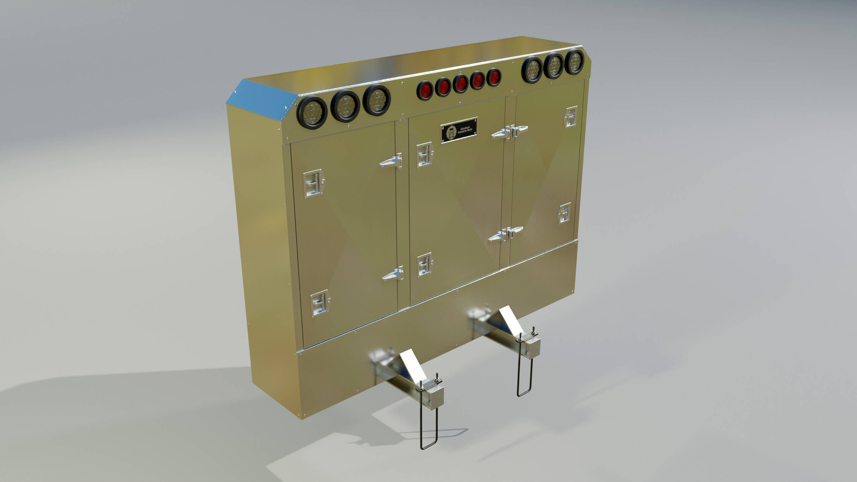 Aluminum Enclosed Headache Rack - 3D Model by 3Dmae