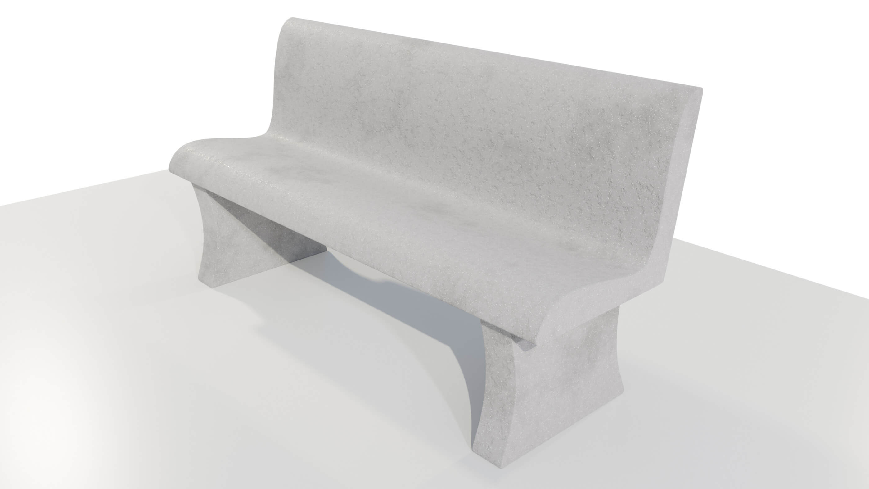 Concrete Bench 3D Model by 3Dmae