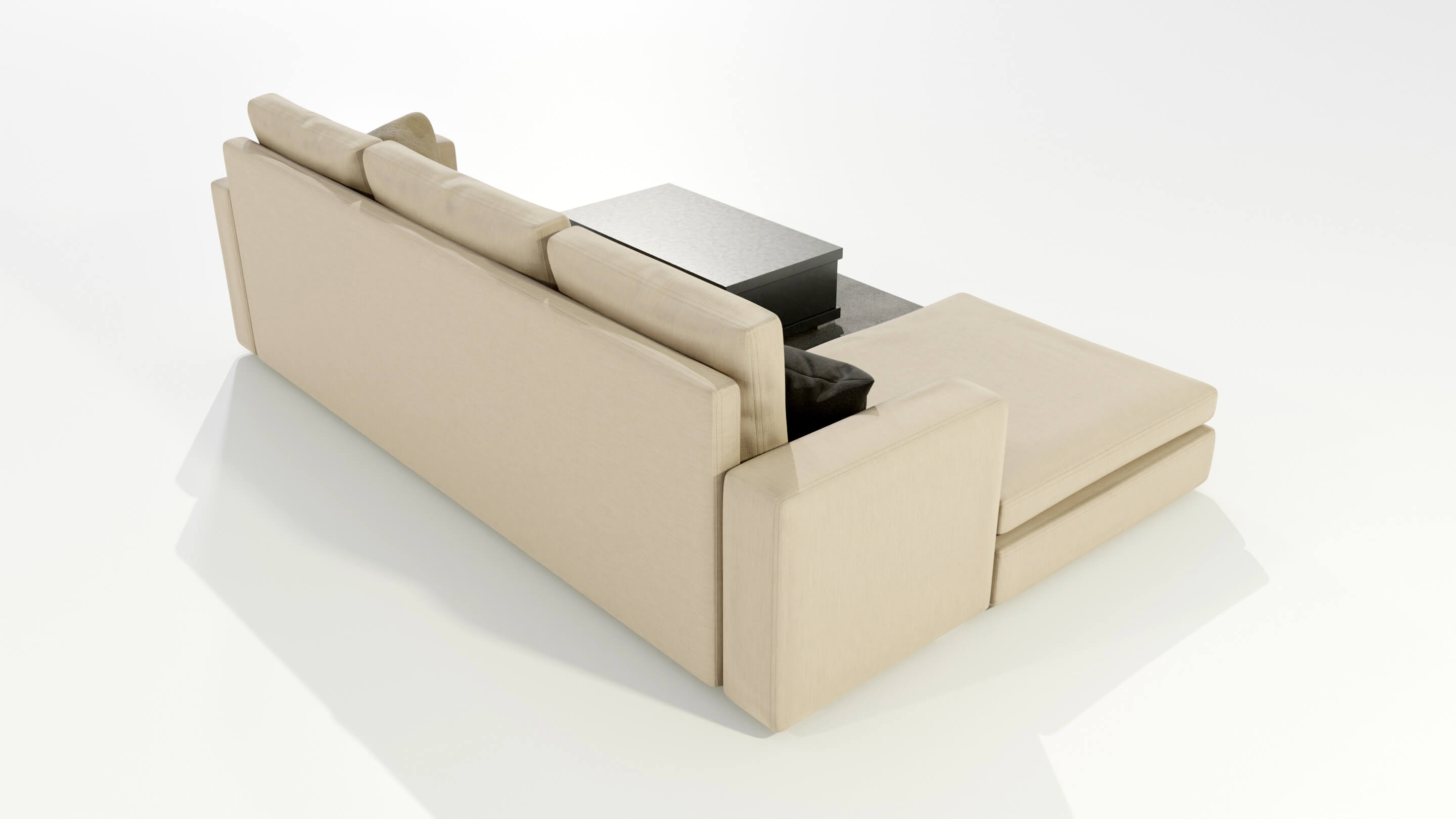 Couch and Coffee Table 3D Model by 3Dmae
