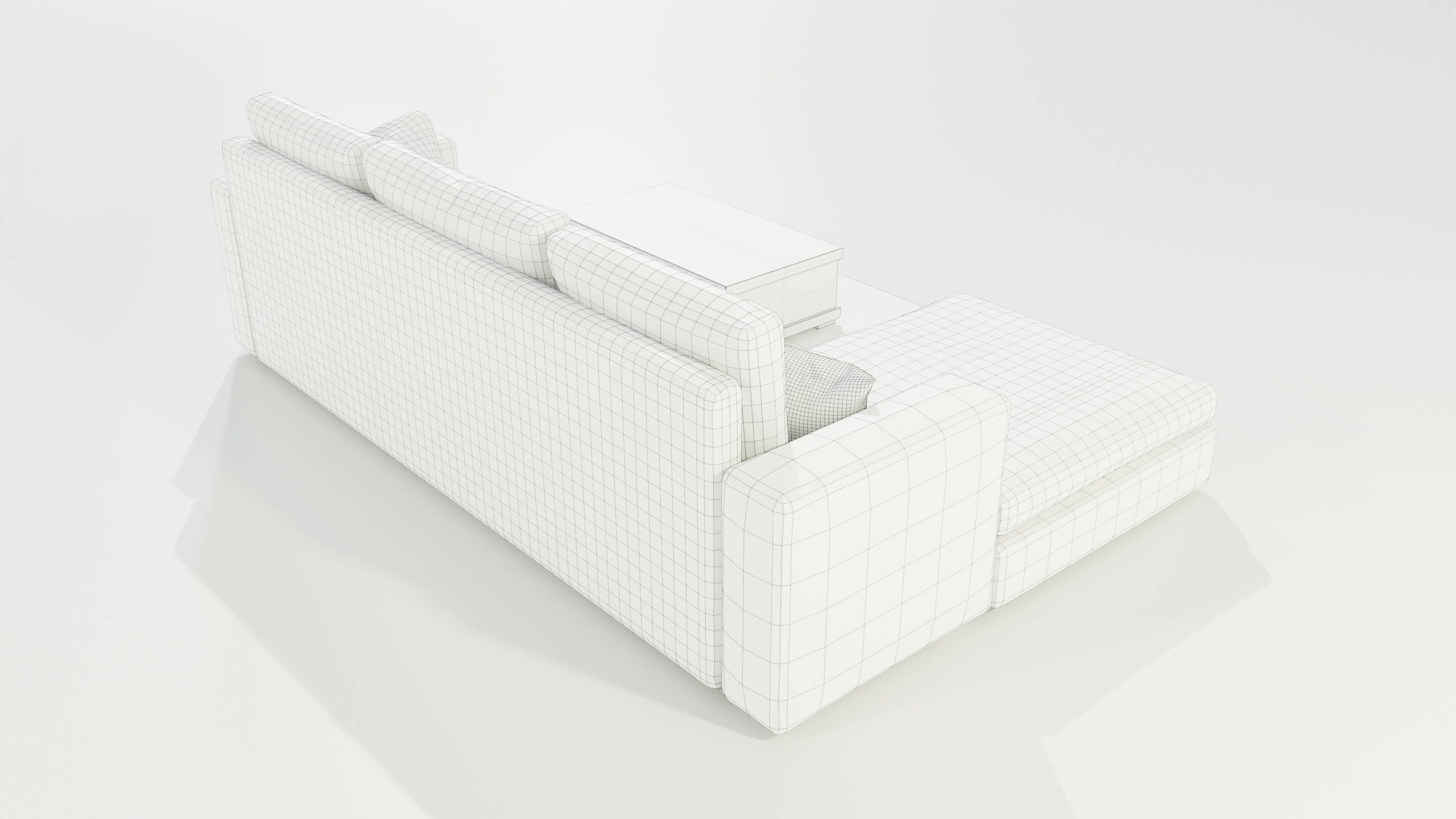 Couch and Coffee Table 3D Model by 3Dmae