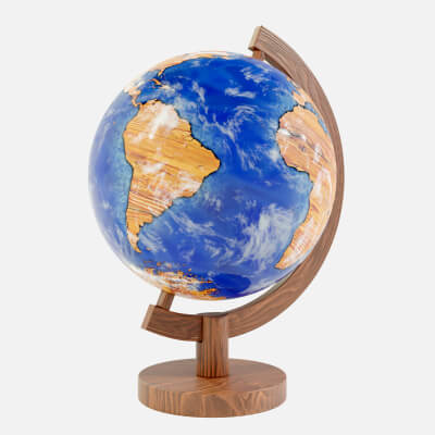 Epoxy Resin and Wood Globe