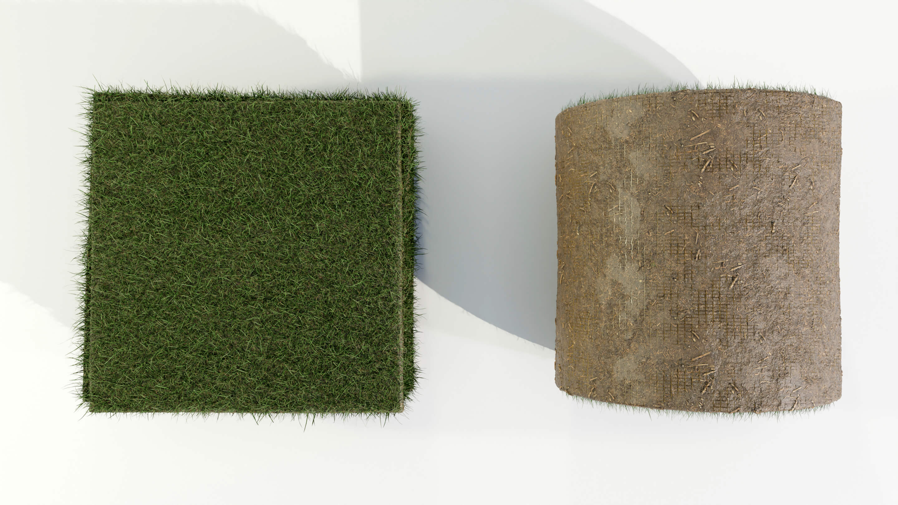 Grass Sod Stack and Roll - 3D Model by 3Dmae