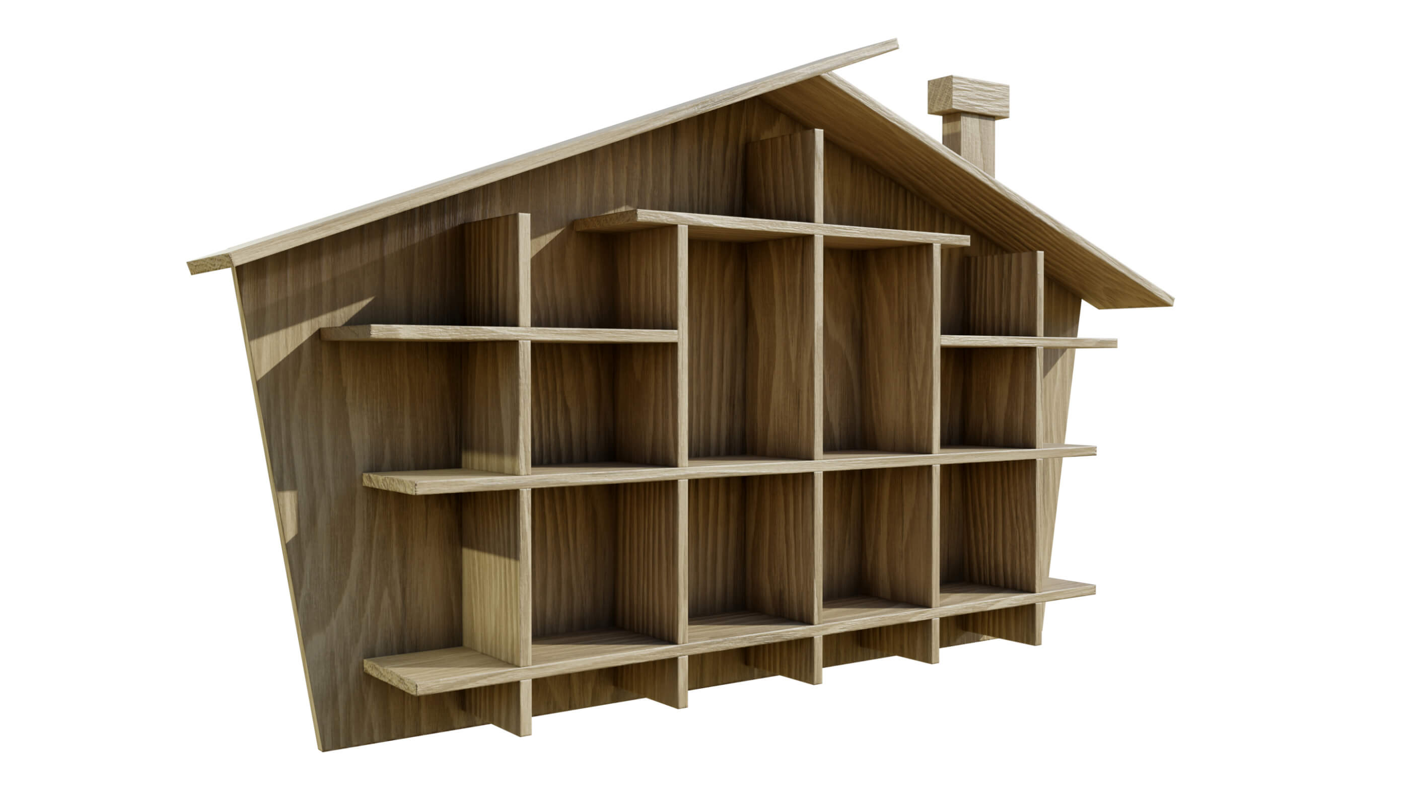 House Shaped Wall Storage 3D Model by 3Dmae
