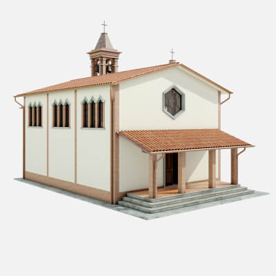 Italian Country Church by 3Dmae