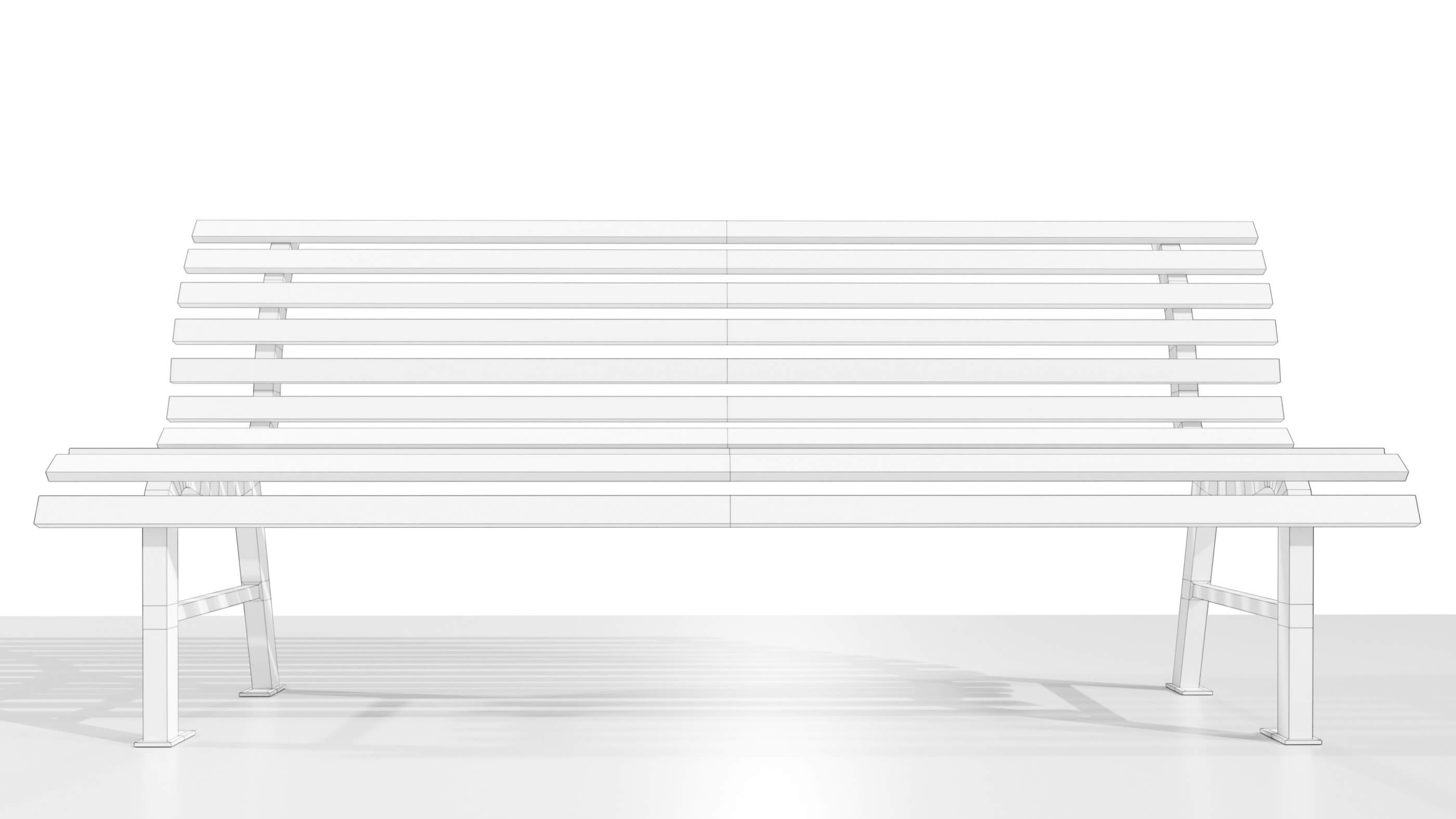 Metal Bench 3D Model by 3Dmae