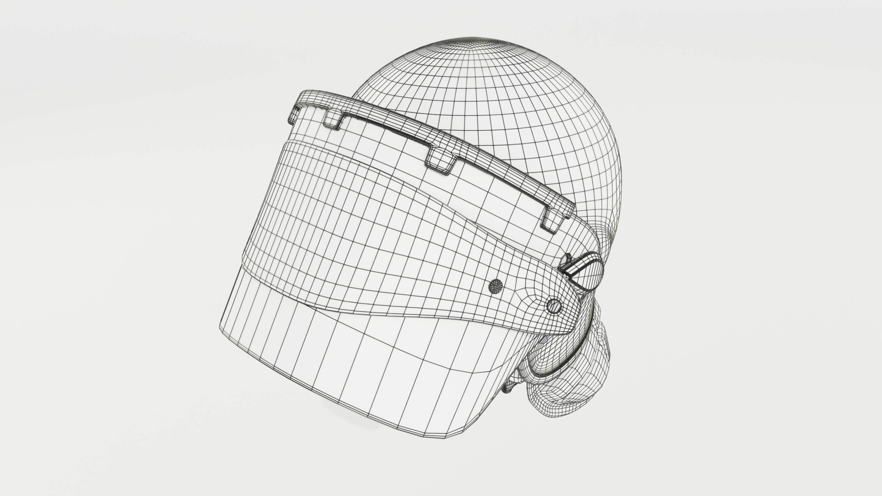 Police Riot Helmet 3D Model by 3Dmae