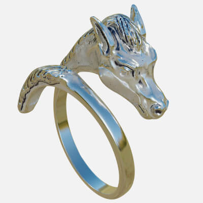 Silver Horse Ring