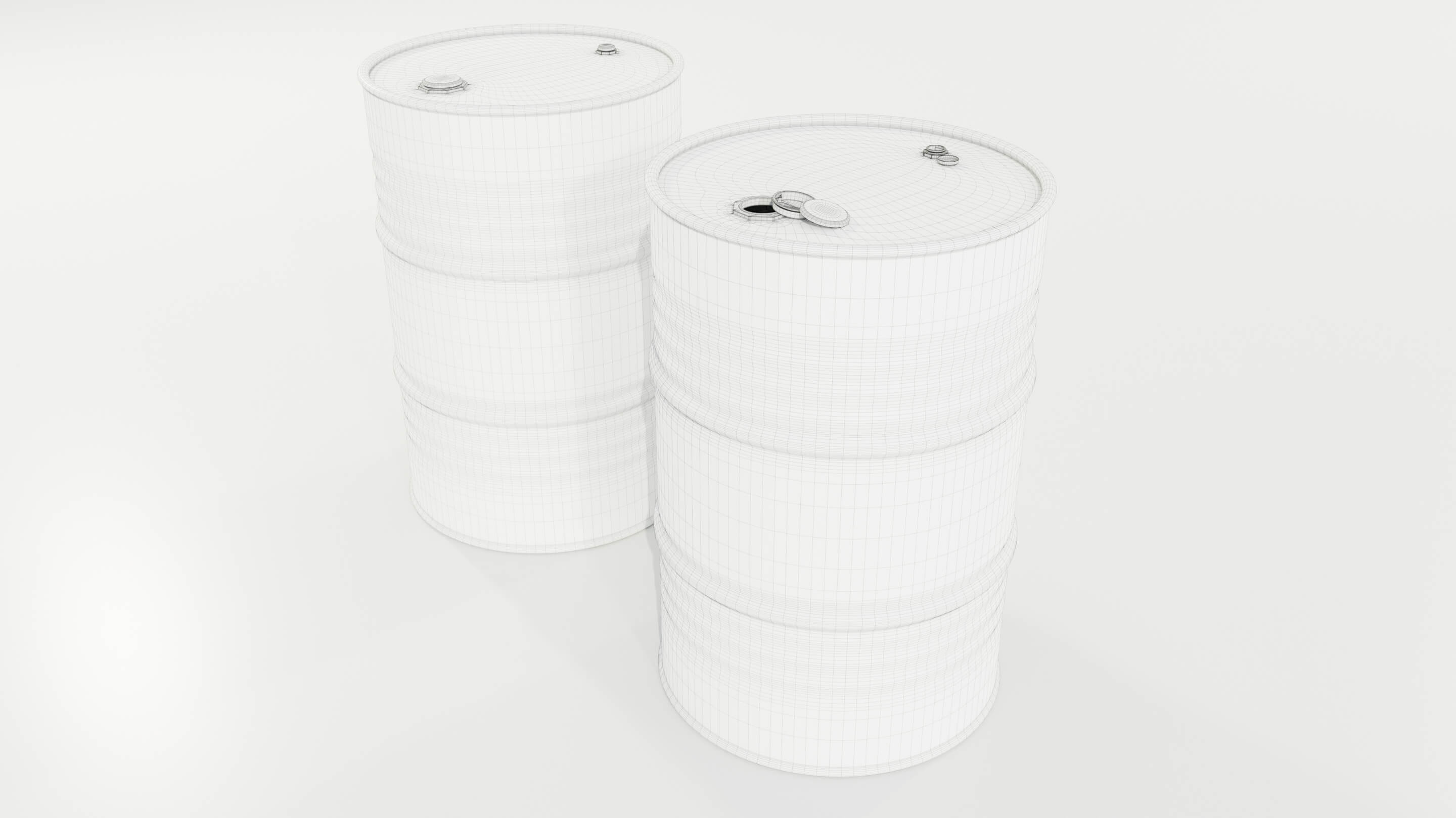 Steel Barrels 3D Model by 3Dmae