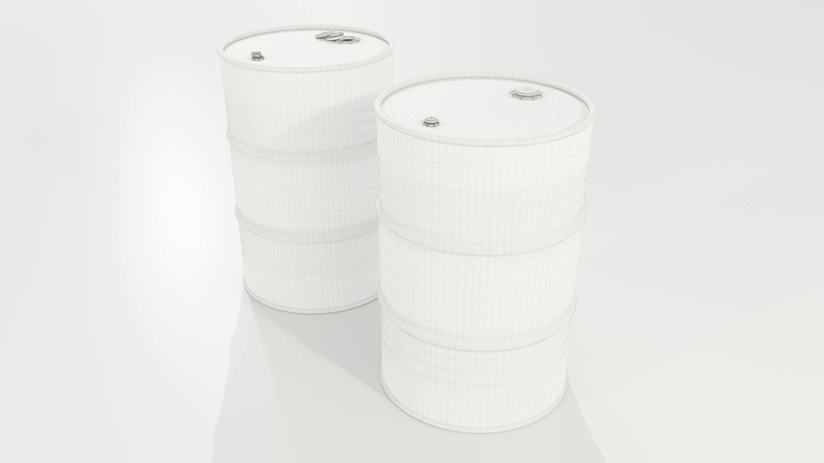 Steel Barrels 3D Model by 3Dmae