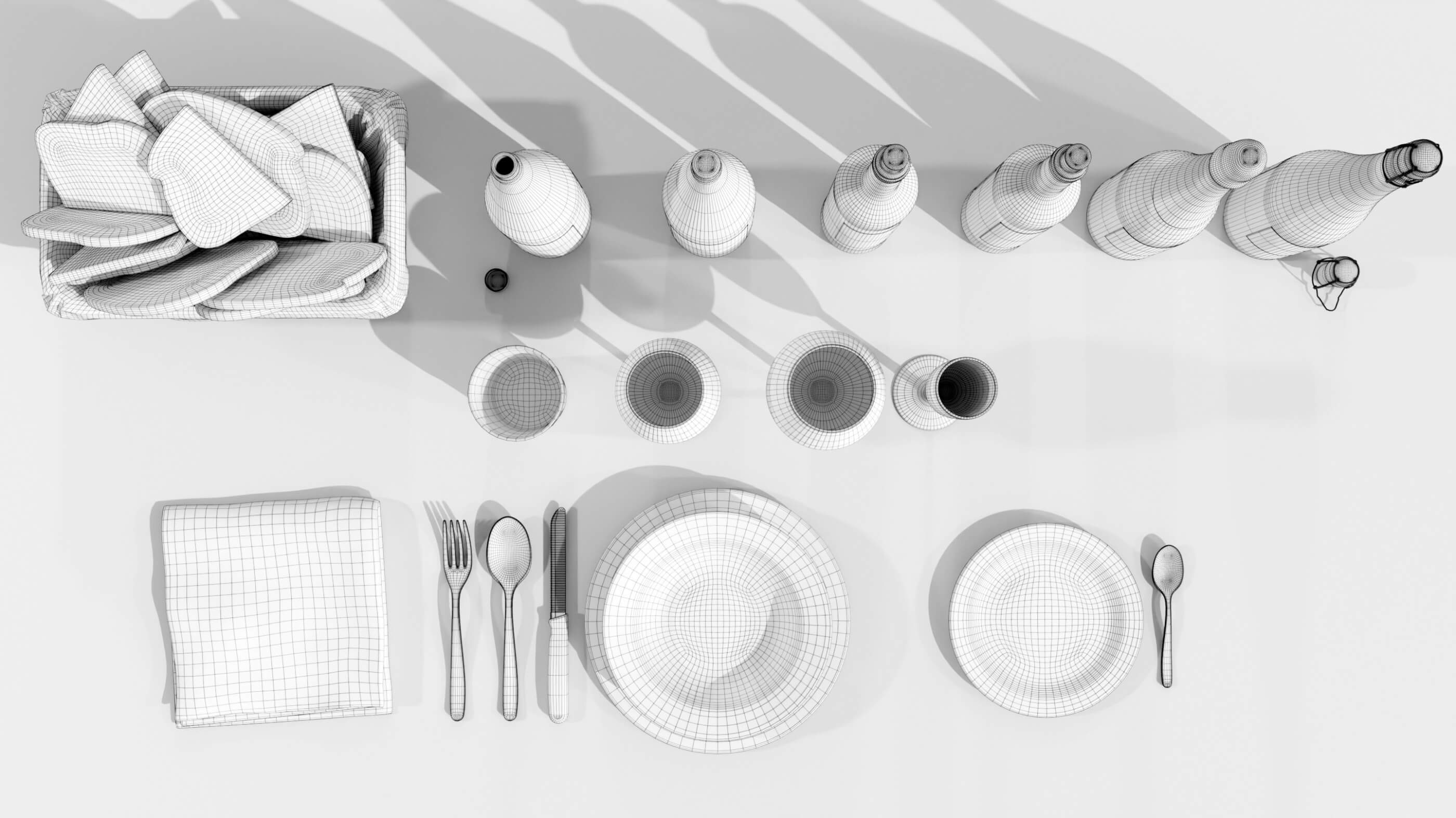 Tableware Collection 3D Model by 3Dmae
