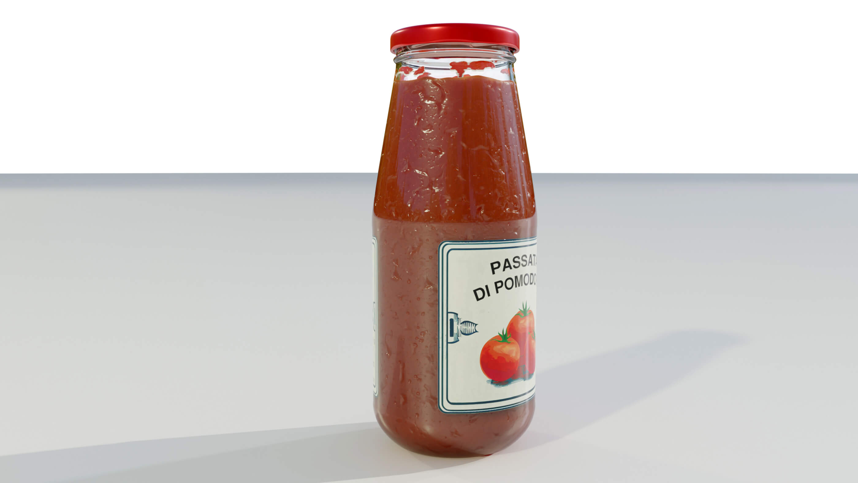 Tomato Sauce Bottle 3D Model by 3Dmae