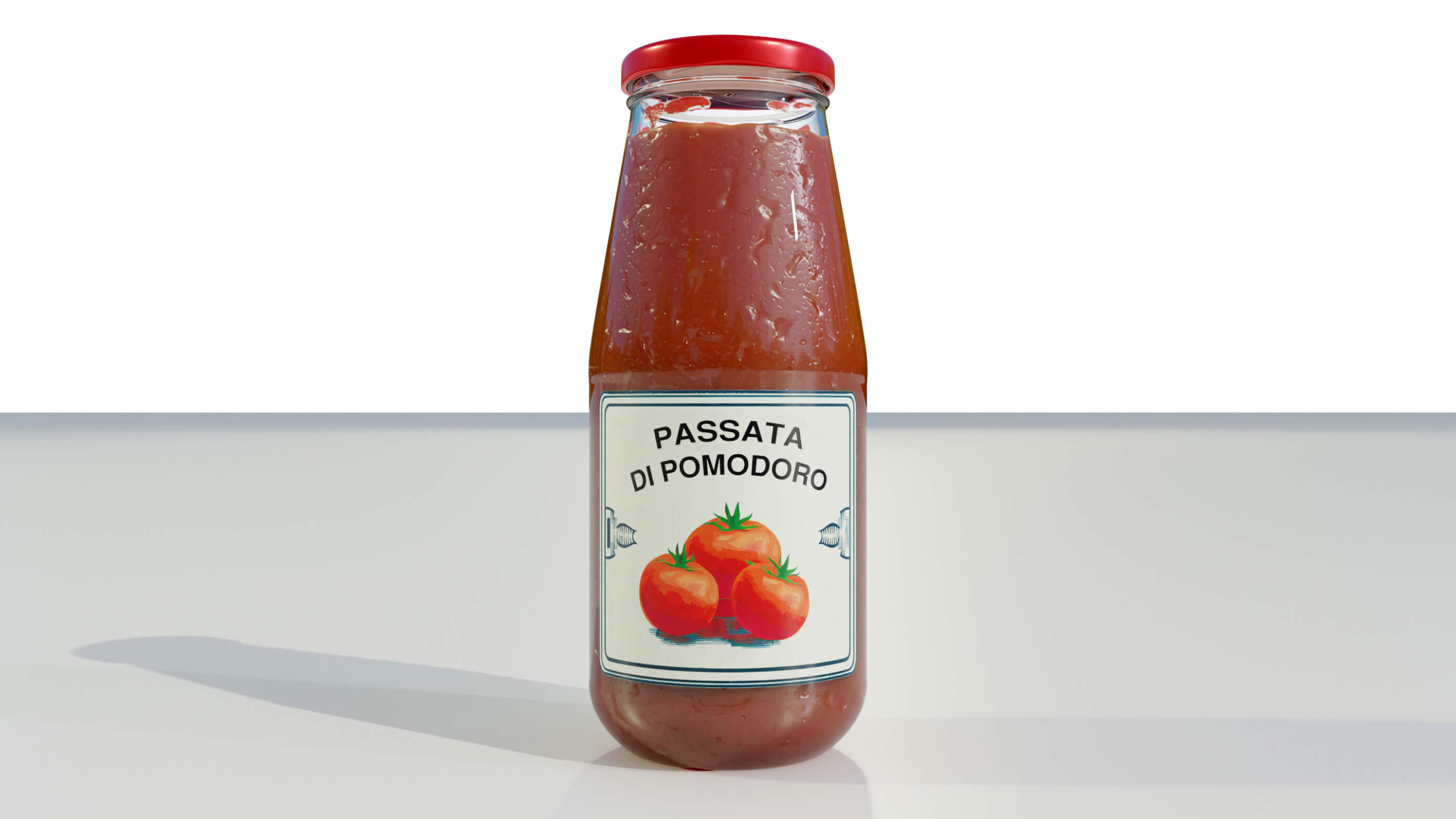 Tomato Sauce Bottle 3D Model by 3Dmae