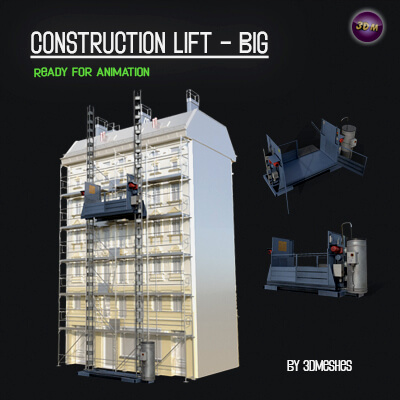 Construction Lift - Big Version 3D Model by 3dmeshes
