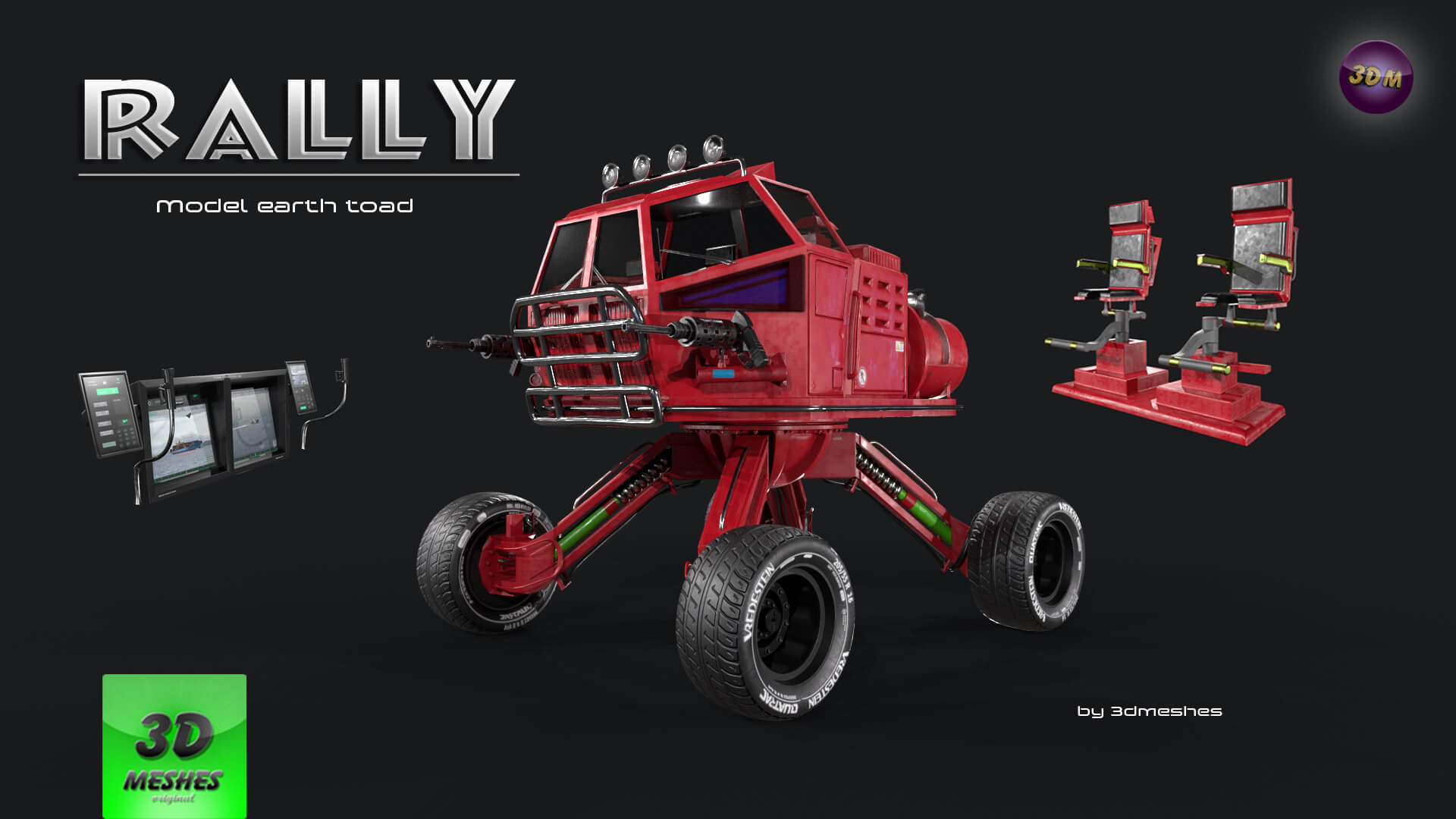 Rally - Earth Toad - PBR 3D Model by 3dmeshes