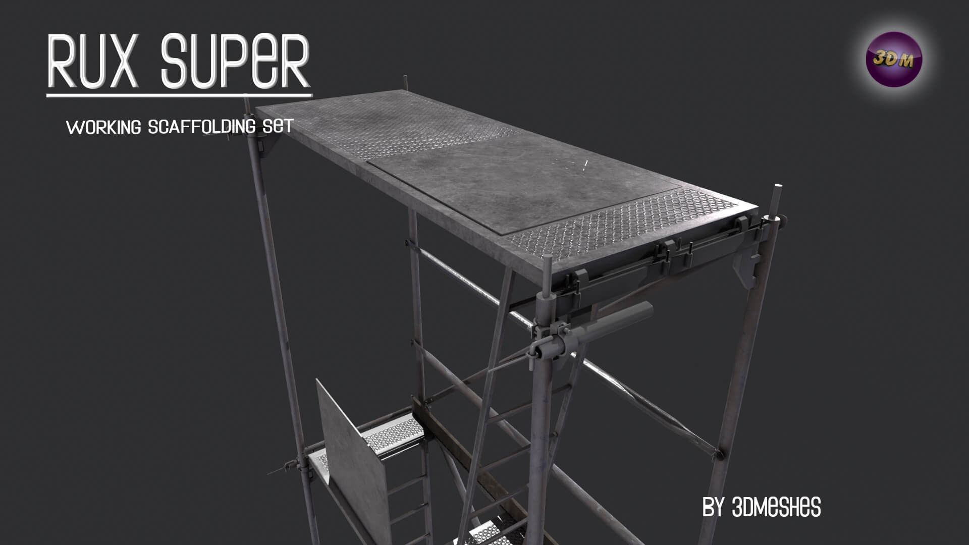 Working Scaffolding Set - Rux Super 3D Model by 3dmeshes