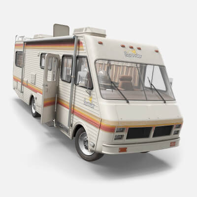 Breaking Bad RV Fleetwood Bounder 1986 Rigged for Cinema 4D - 3D Model ...