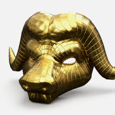 VIP Bull Mask - 3D Model by 3dmi