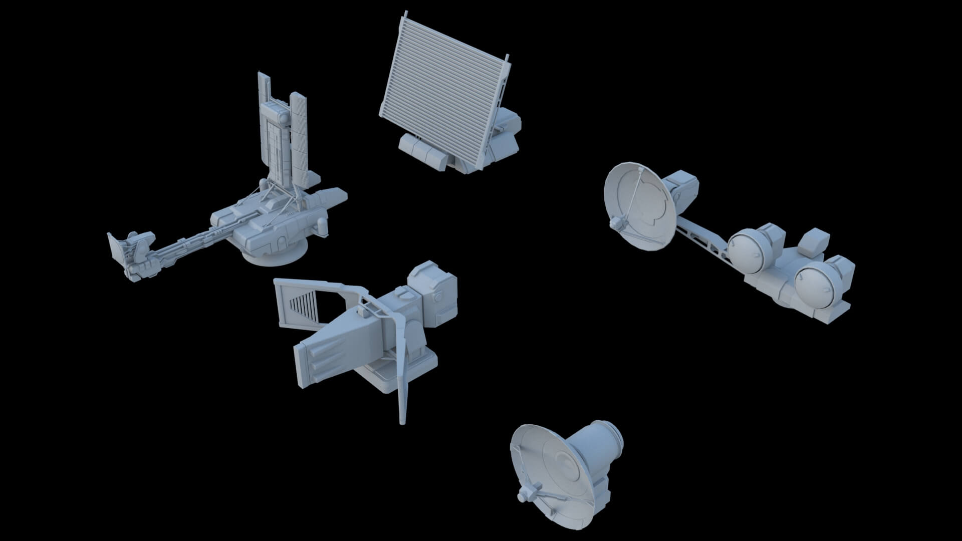 Radar Set Pieces of Equipment 3D Model by 3dmode
