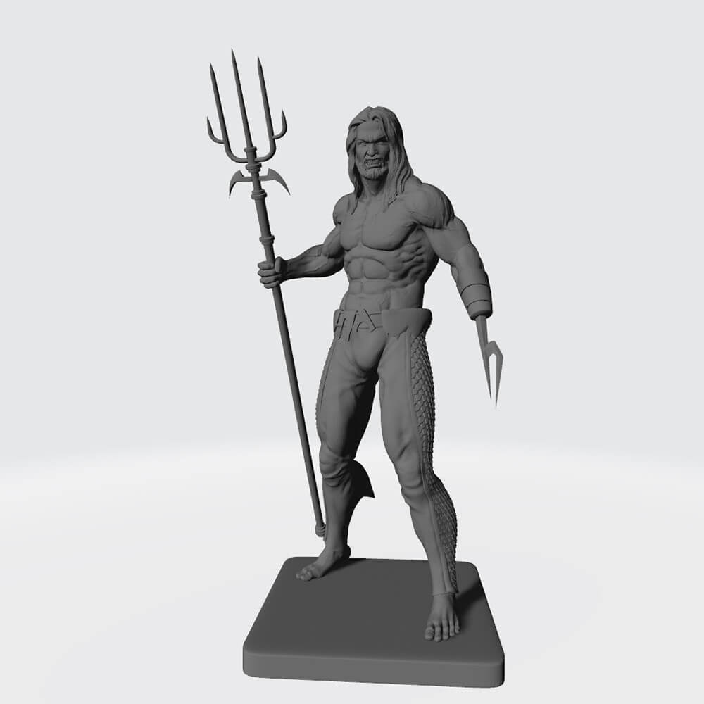 Aquaman imprimée en 3D résine Taille 18cm (non peint