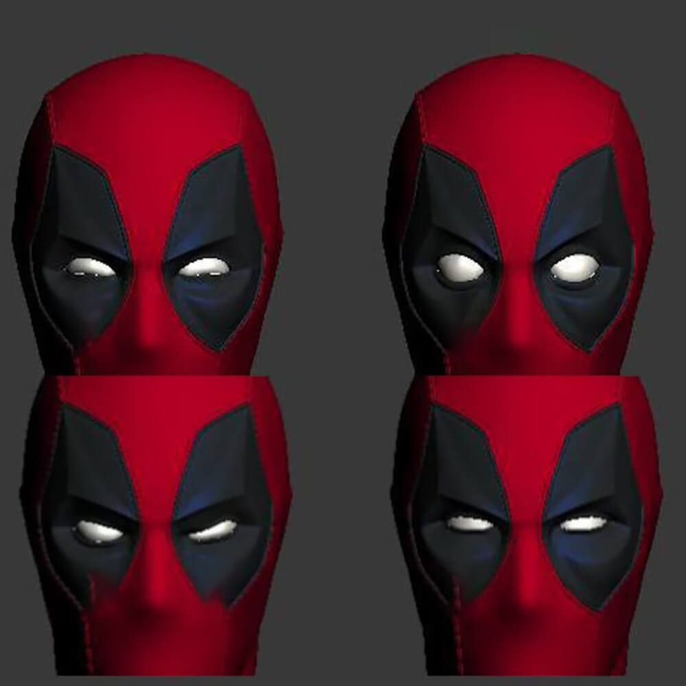 Armored Deadpool Mask 3D Model by 3DModelDesigner