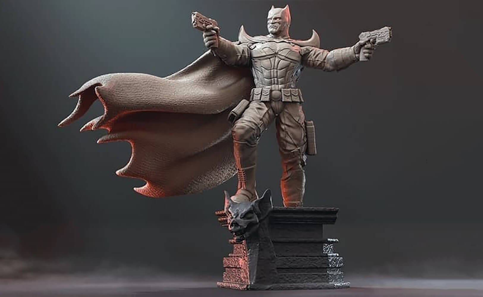 Batman Hold Gun - 3D Print Model by 3DModelDesigner