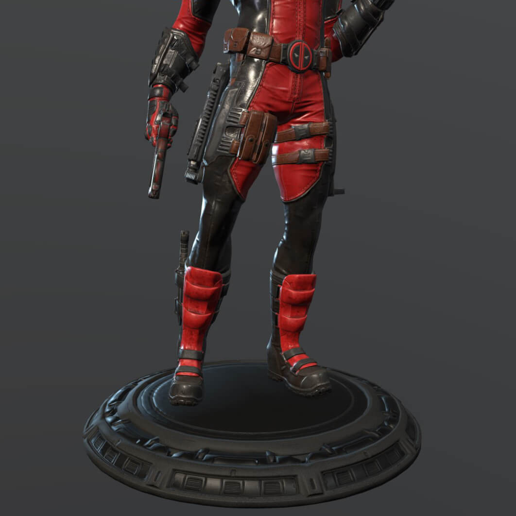 Deadpool Statues - 3D Print Model by 3DModelDesigner