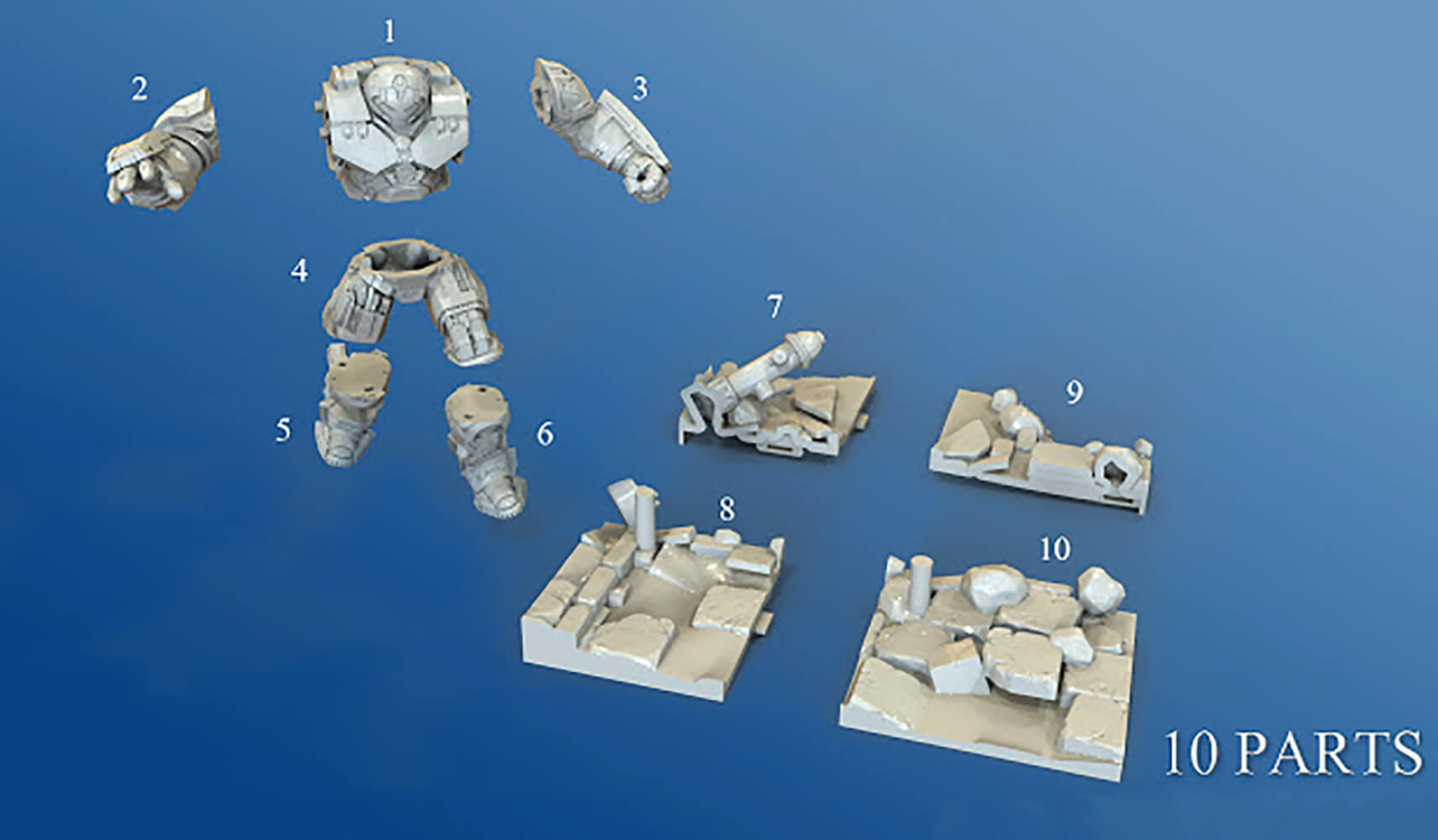 Iron Man Mark 44 Hulkbuster 3D Print Model by 3DModelDesigner